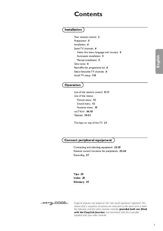 Mode d'emploi PHILIPS 29PT9005