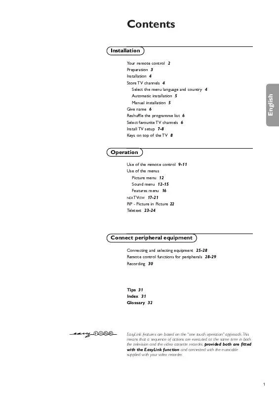 Mode d'emploi PHILIPS 29PT9416