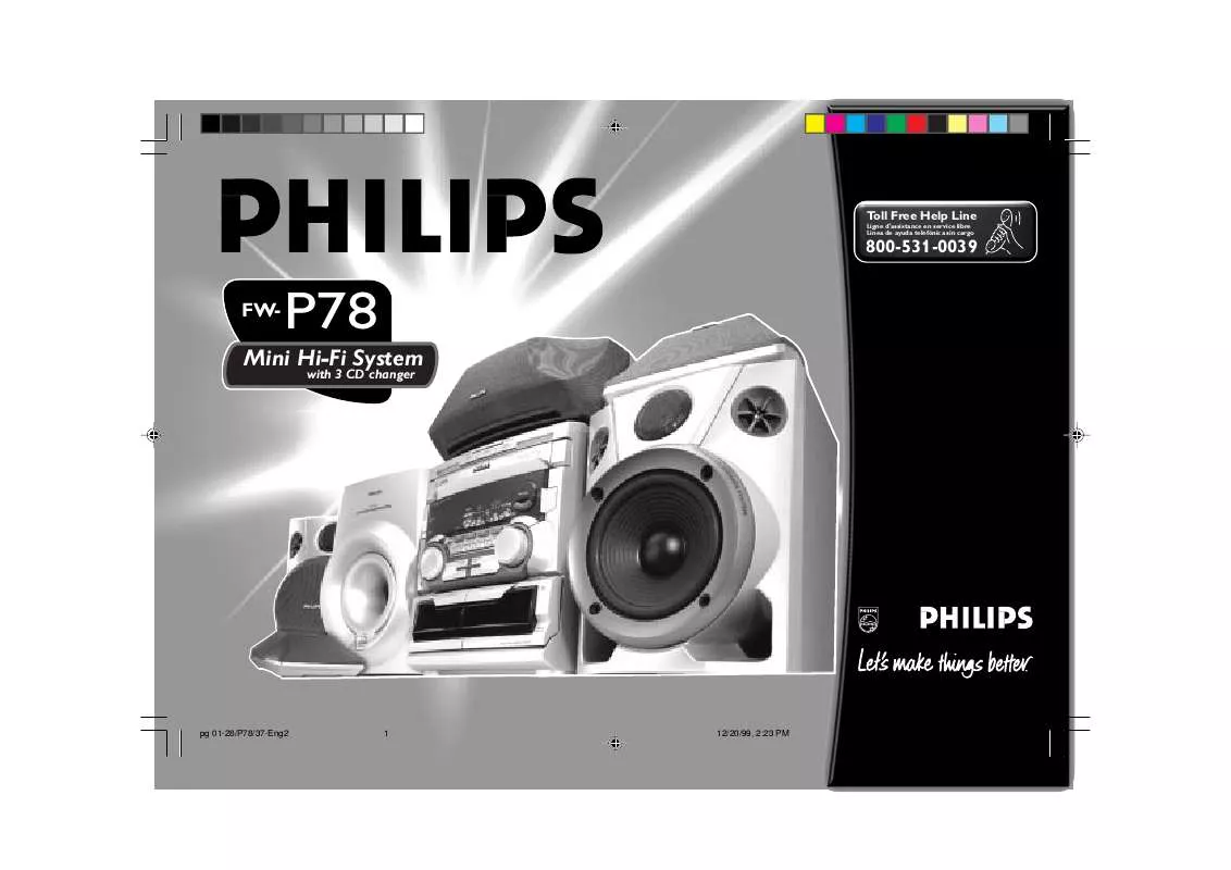 Mode d'emploi PHILIPS 3 CD CHNG PRO LGC W-SUB FWP78P37