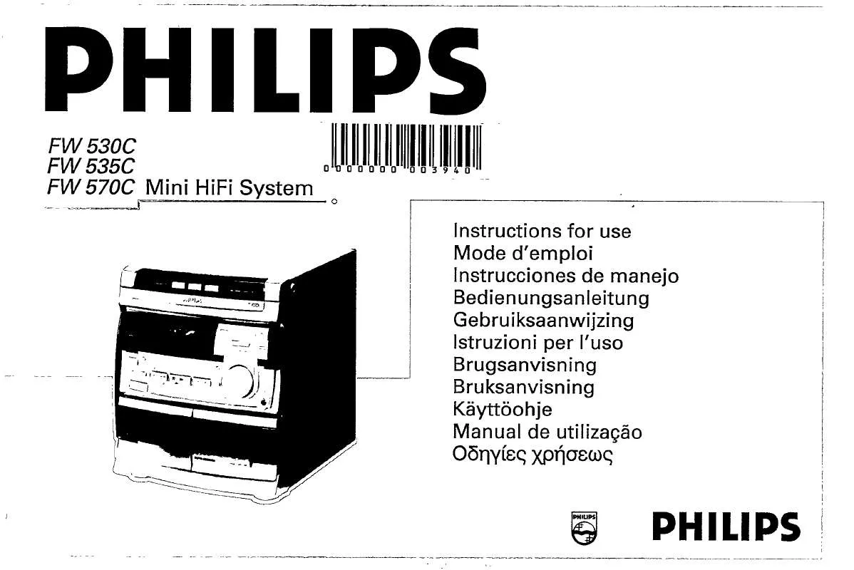 Mode d'emploi PHILIPS 3 DISC SHELF SYS. W-SURR. FW570C37