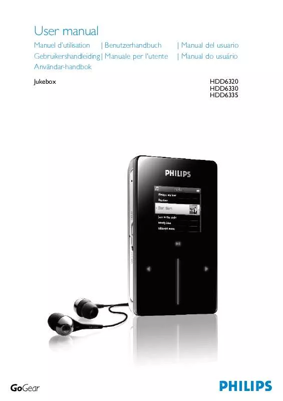 Mode d'emploi PHILIPS 30GB-JUKEBOX HDD6330