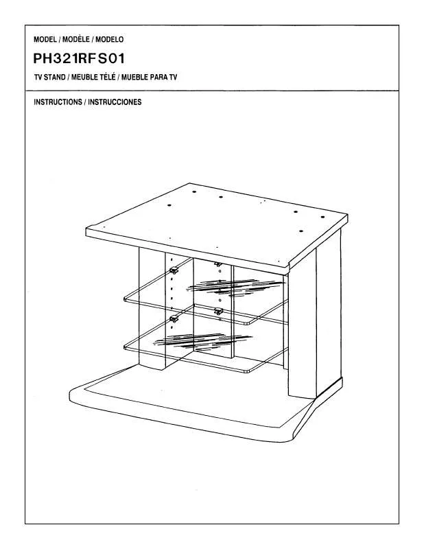 Mode d'emploi PHILIPS 32-SILVER-CUSTBUILTTV STAND-GLASS DOORS PH321RFS01