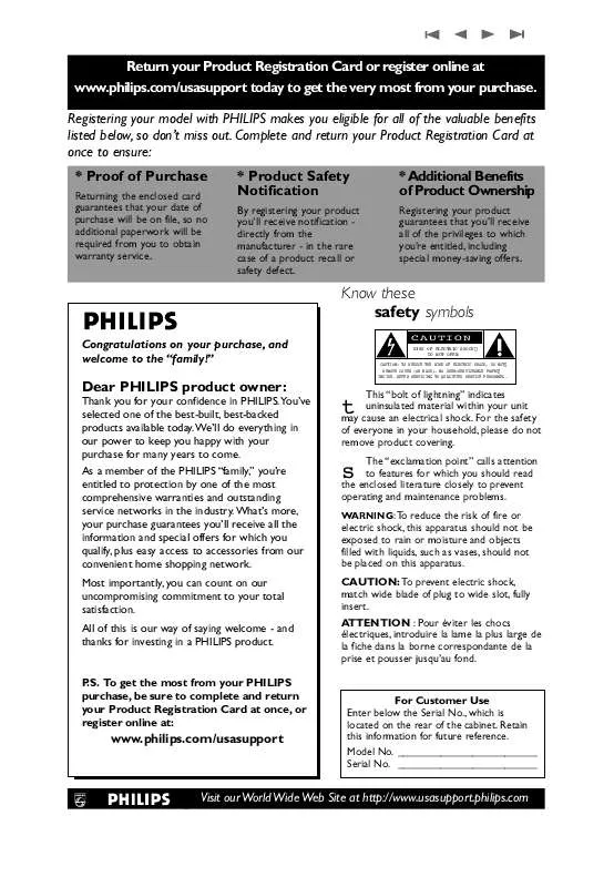 Mode d'emploi PHILIPS 37PF9631D/37B