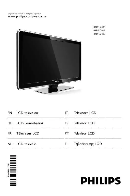 Mode d'emploi PHILIPS 37PFL7403D