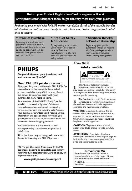 Mode d'emploi PHILIPS 42PF9431D-37B