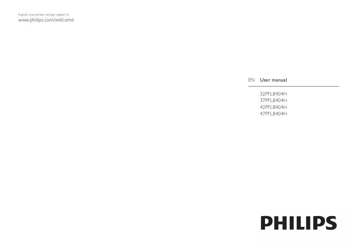 Mode d'emploi PHILIPS 42PFL8404H