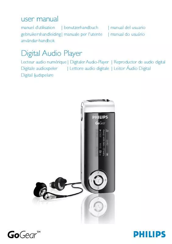 Mode d'emploi PHILIPS 512MB-FLASH AUDIO PLAYER SA178