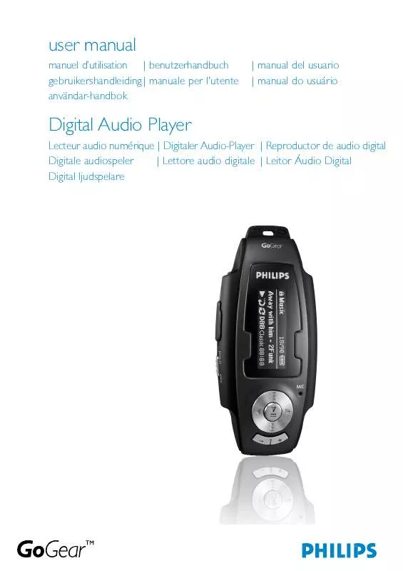 Mode d'emploi PHILIPS 512MB-FLASH AUDIO PLAYER SA261