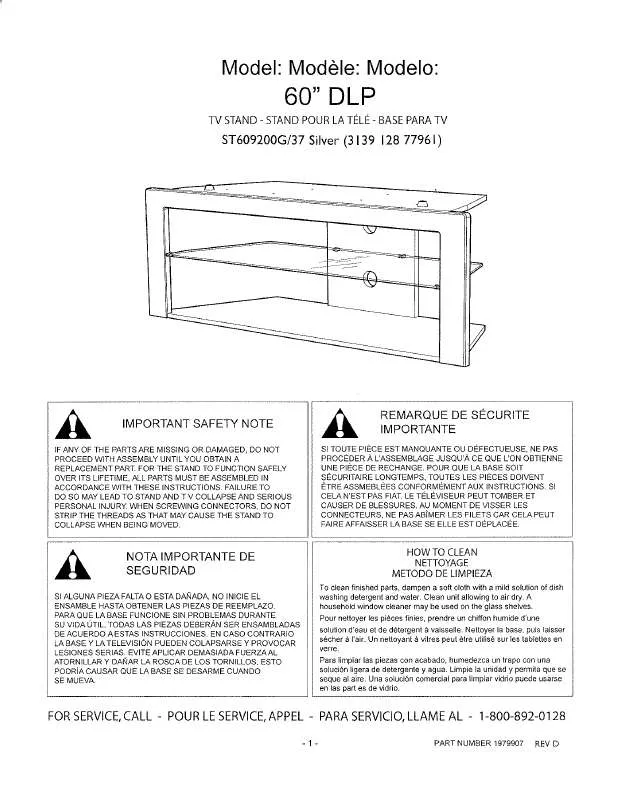 Mode d'emploi PHILIPS 60PL9200D-37B