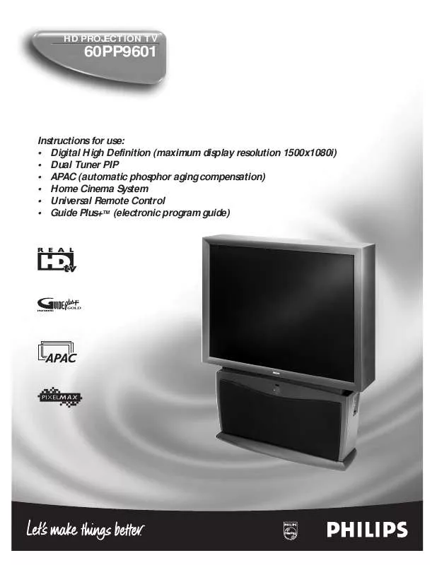 Mode d'emploi PHILIPS 60PP9601