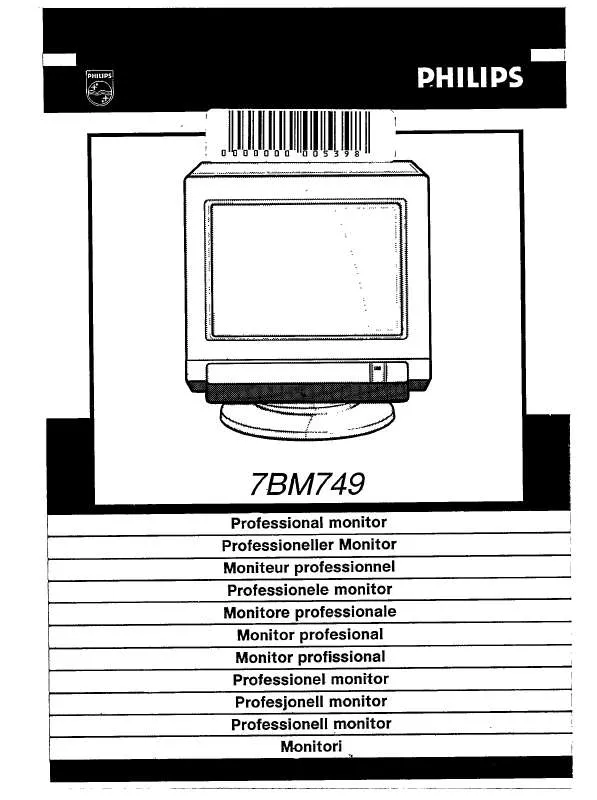 Mode d'emploi PHILIPS 7BM749-00H