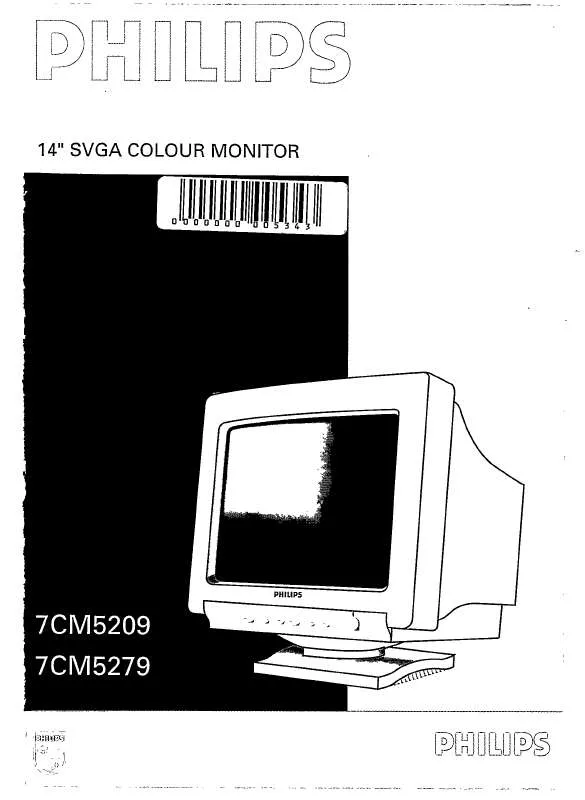 Mode d'emploi PHILIPS 7CM5279-00T