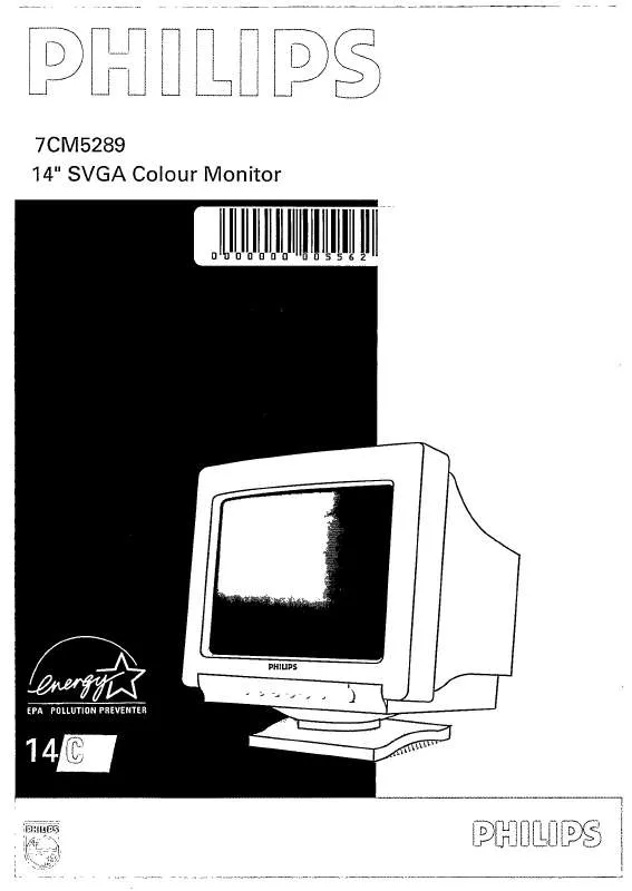 Mode d'emploi PHILIPS 7CM5289/95T