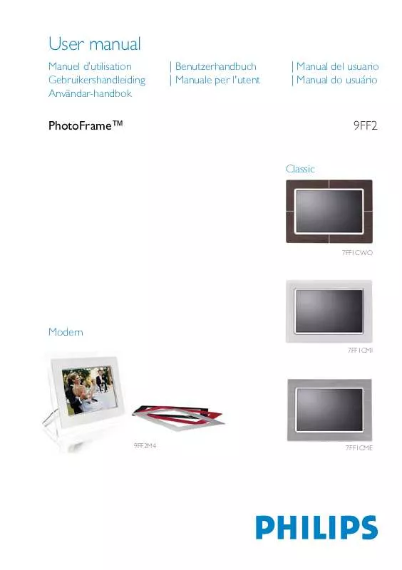 Mode d'emploi PHILIPS 9-PHOTO FRAME 9FF2CMI-37B