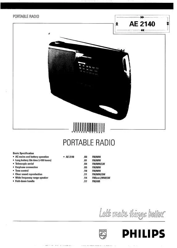 Mode d'emploi PHILIPS AE2140