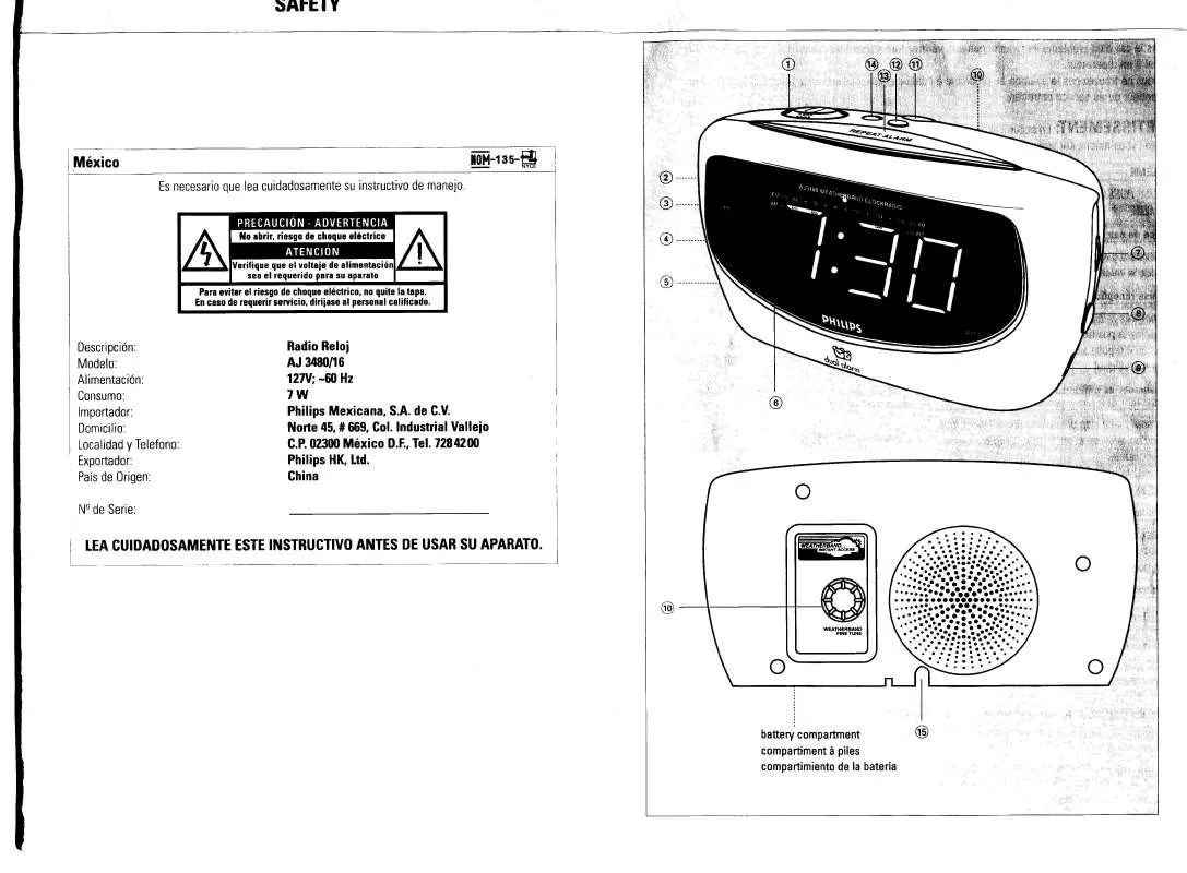 Mode d'emploi PHILIPS AJ3480