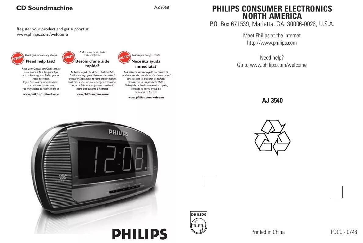 Mode d'emploi PHILIPS AJ3540/37B