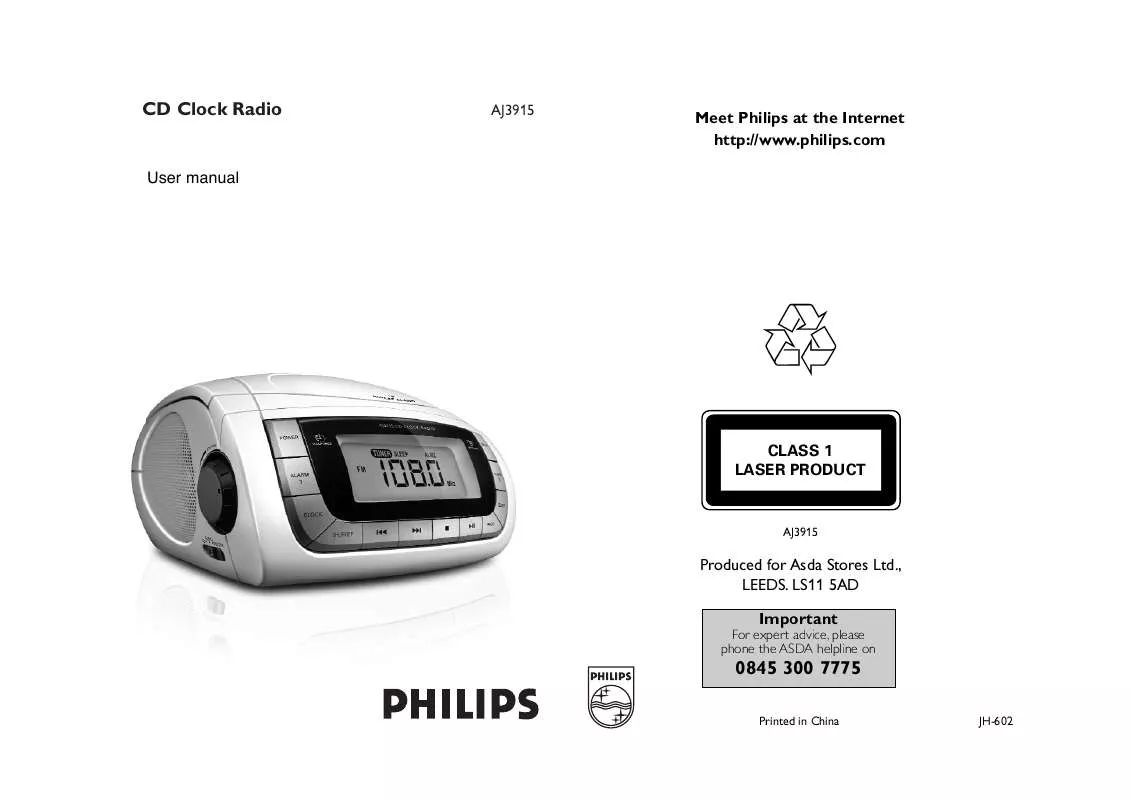 Mode d'emploi PHILIPS AJ3915