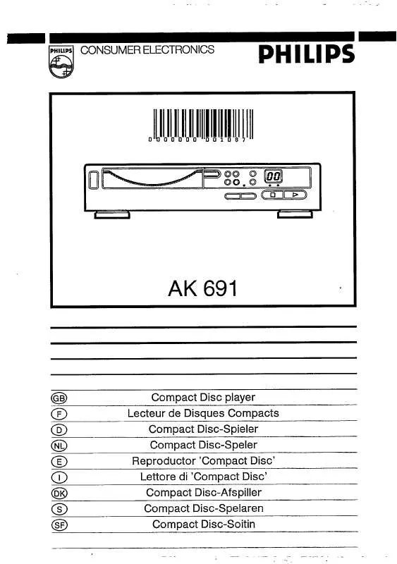 Mode d'emploi PHILIPS AK691