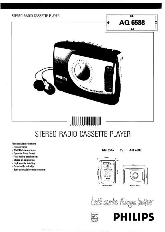 Mode d'emploi PHILIPS AQ6588