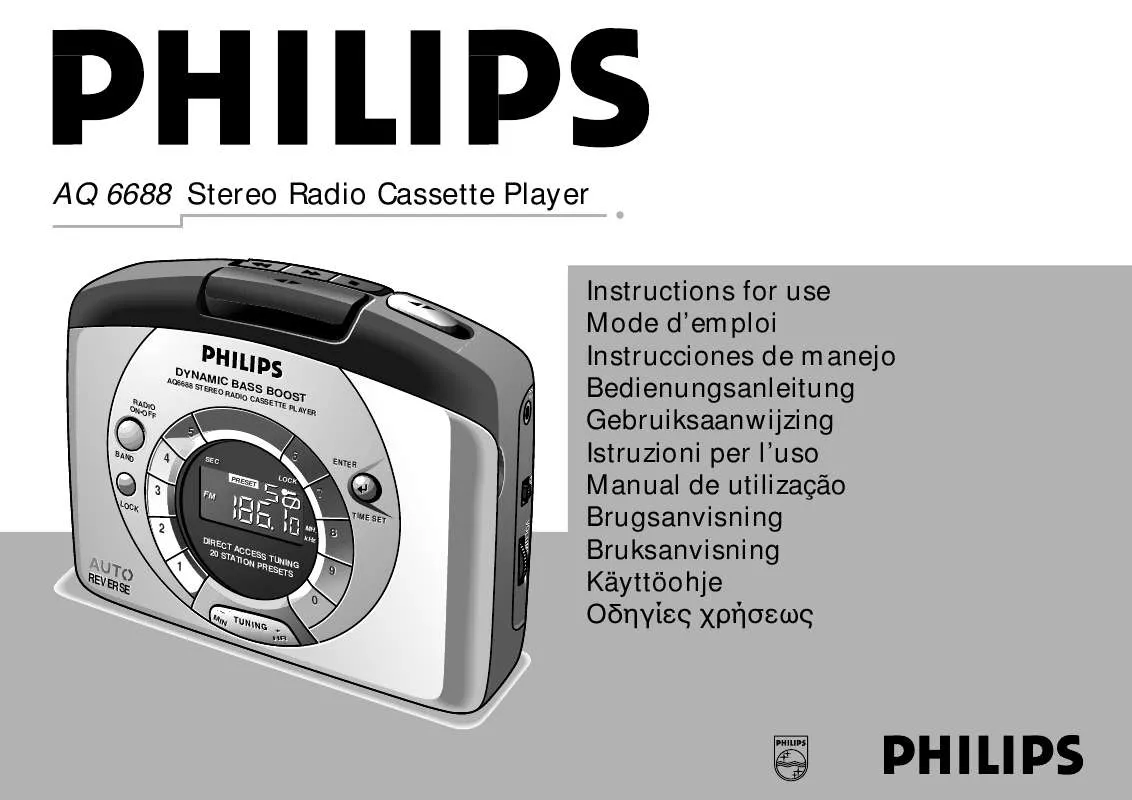 Mode d'emploi PHILIPS AQ6688