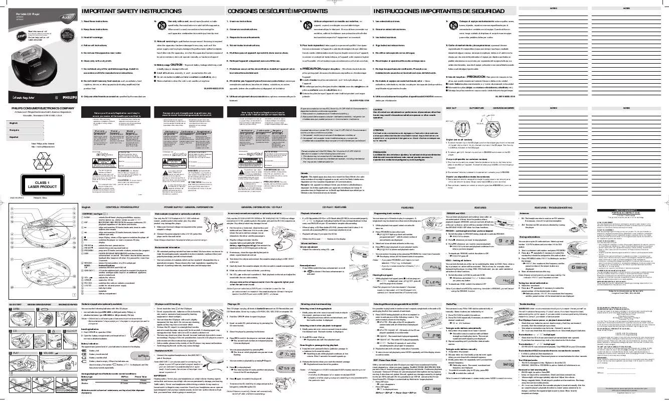 Mode d'emploi PHILIPS AT9500