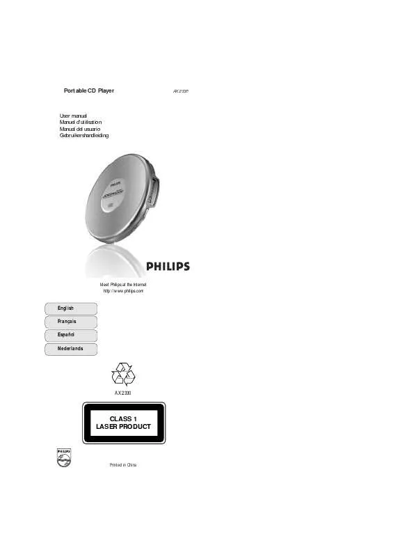 Mode d'emploi PHILIPS AX2330