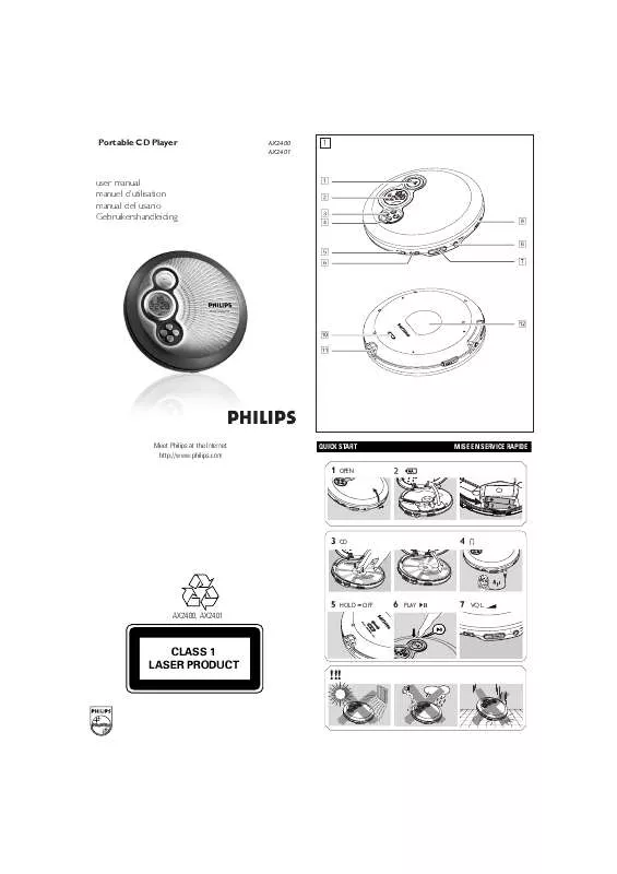 Mode d'emploi PHILIPS AX2401