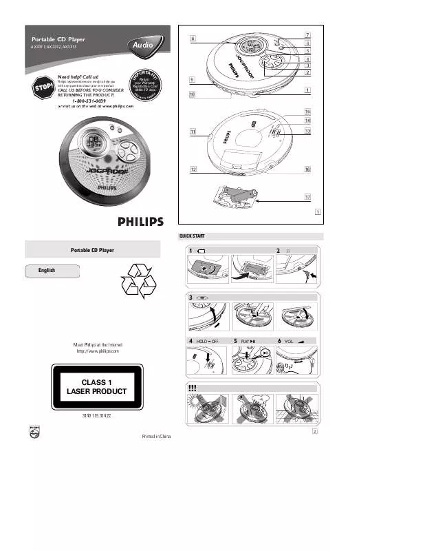 Mode d'emploi PHILIPS AX3311/07B