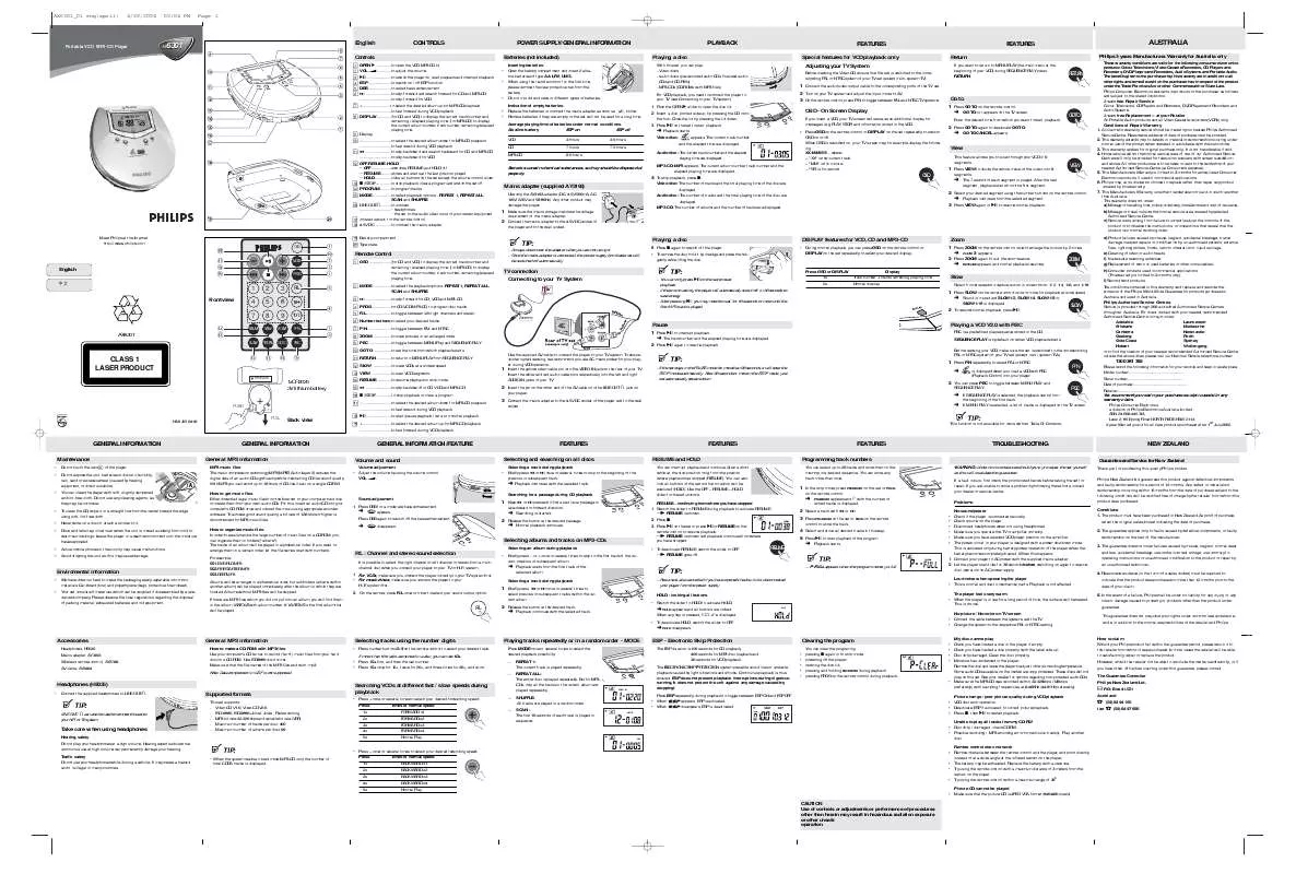 Mode d'emploi PHILIPS AX6301