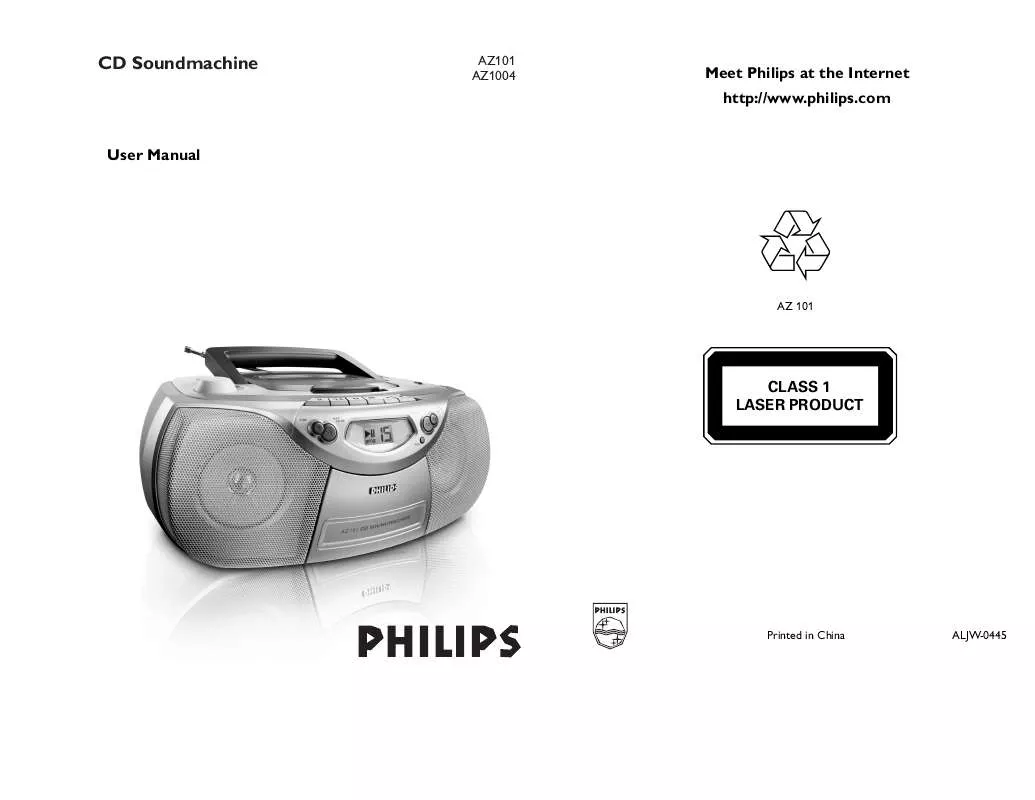 Mode d'emploi PHILIPS AZ101-00C