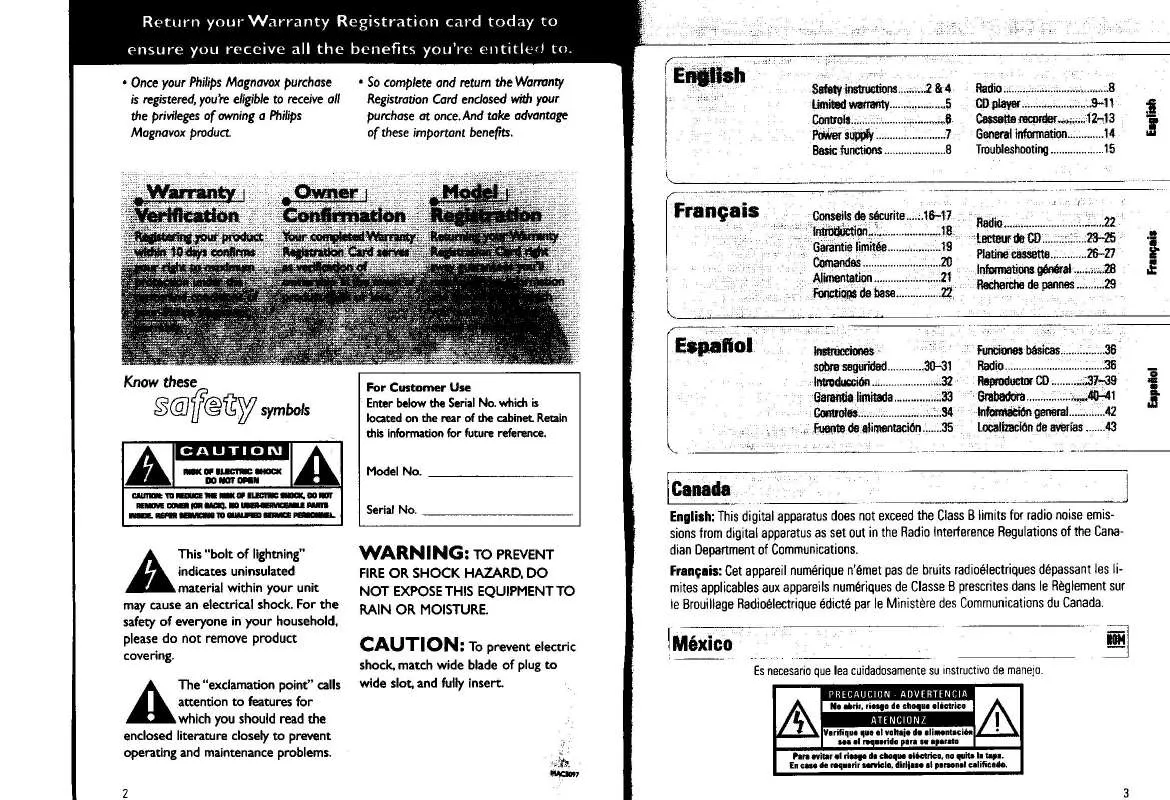 Mode d'emploi PHILIPS AZ1010-11H