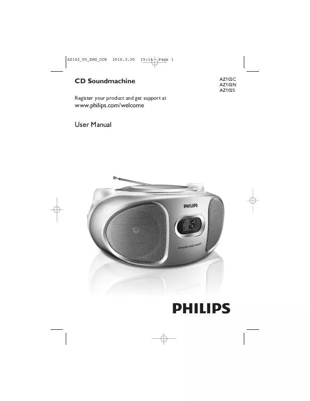 Mode d'emploi PHILIPS AZ102B