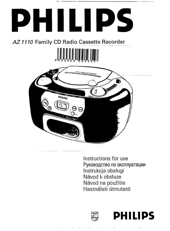 Mode d'emploi PHILIPS AZ1110