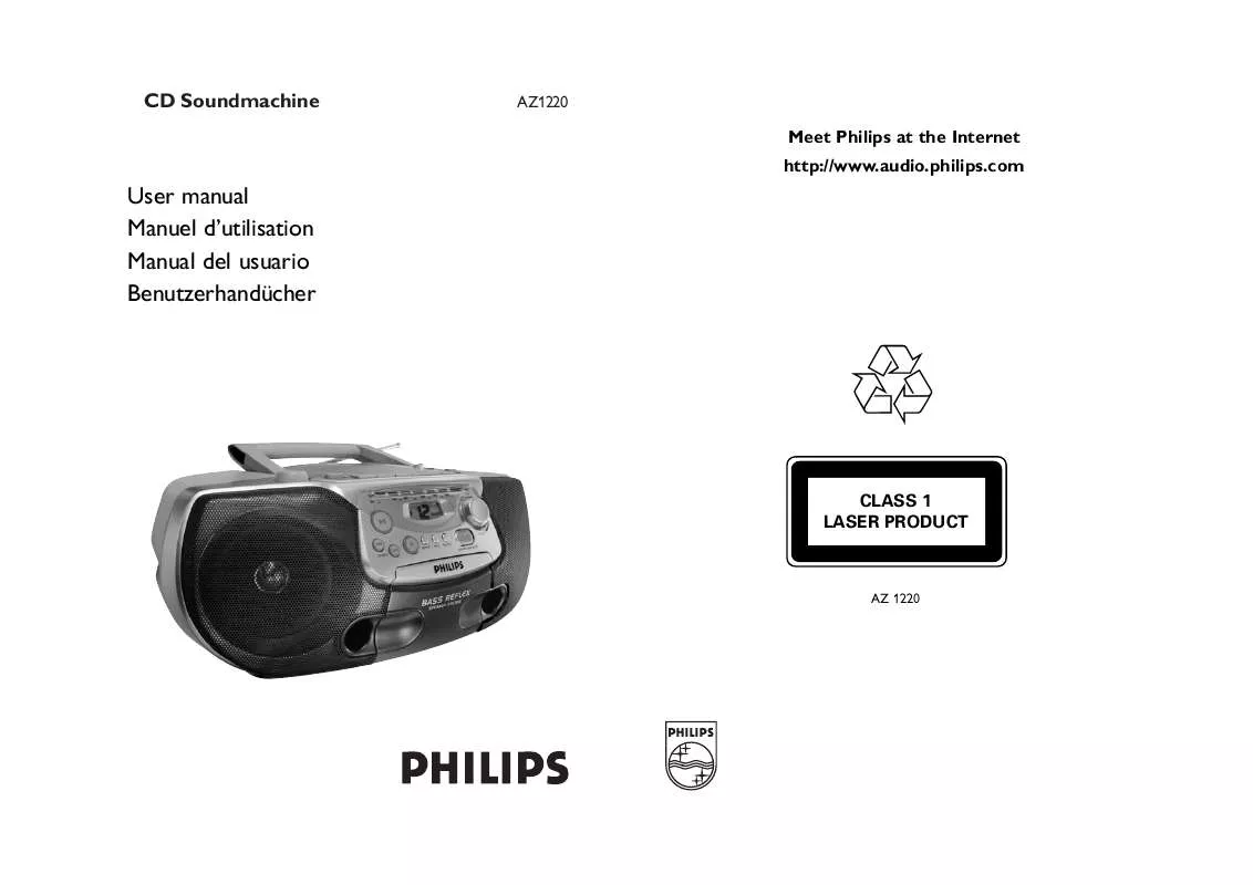 Mode d'emploi PHILIPS AZ1220/00C