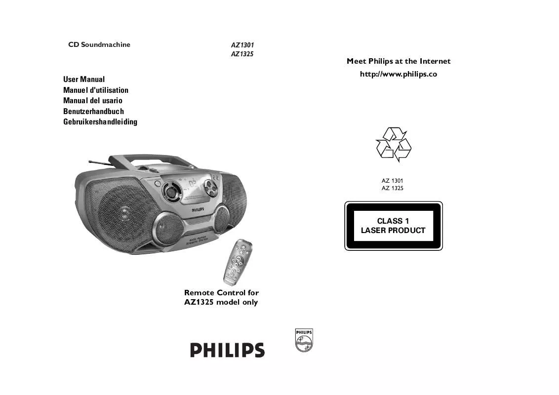 Mode d'emploi PHILIPS AZ1301/00C