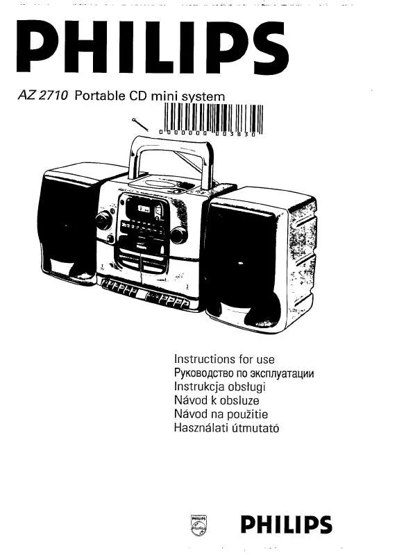 Mode d'emploi PHILIPS AZ2710