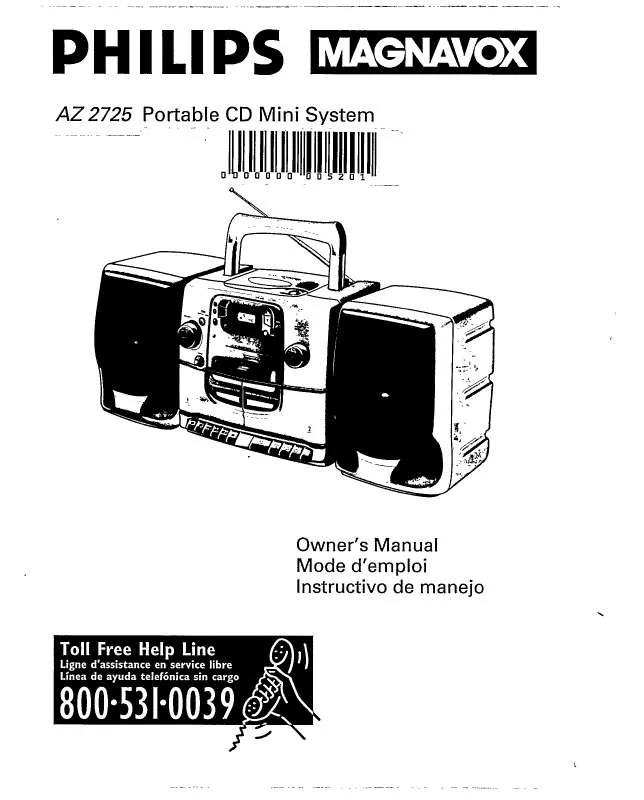 Mode d'emploi PHILIPS AZ2725