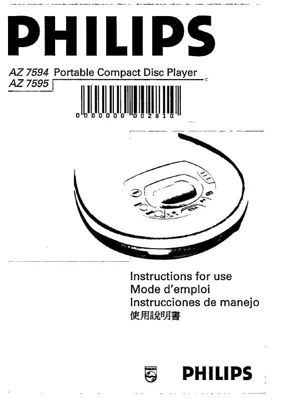 Mode d'emploi PHILIPS AZ7595