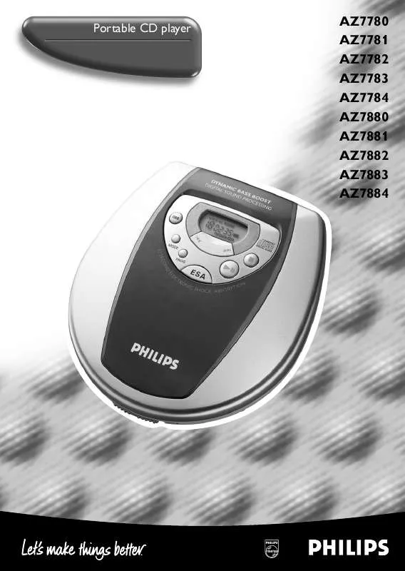 Mode d'emploi PHILIPS AZ7884