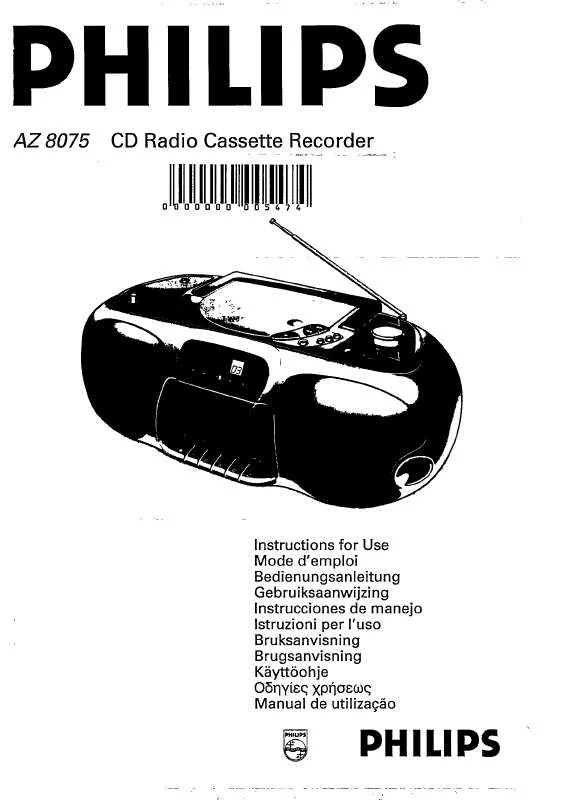 Mode d'emploi PHILIPS AZ8075/00S