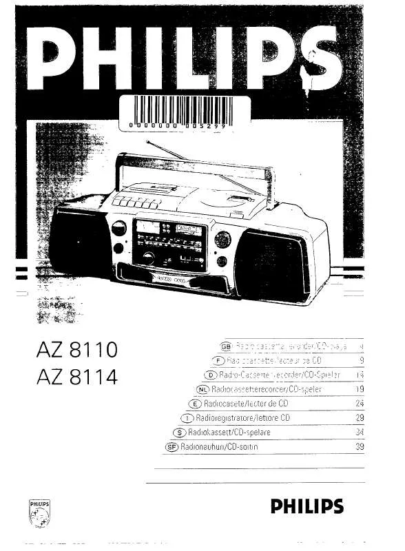 Mode d'emploi PHILIPS AZ8114