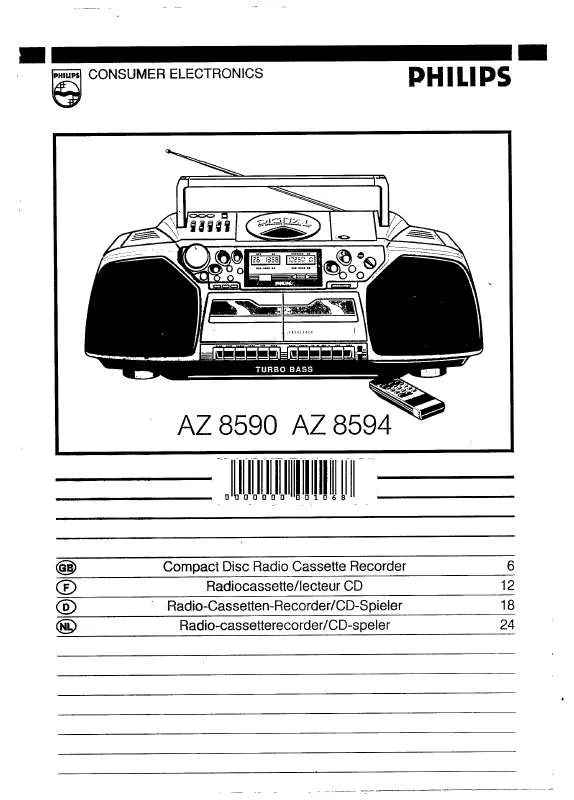 Mode d'emploi PHILIPS AZ8594