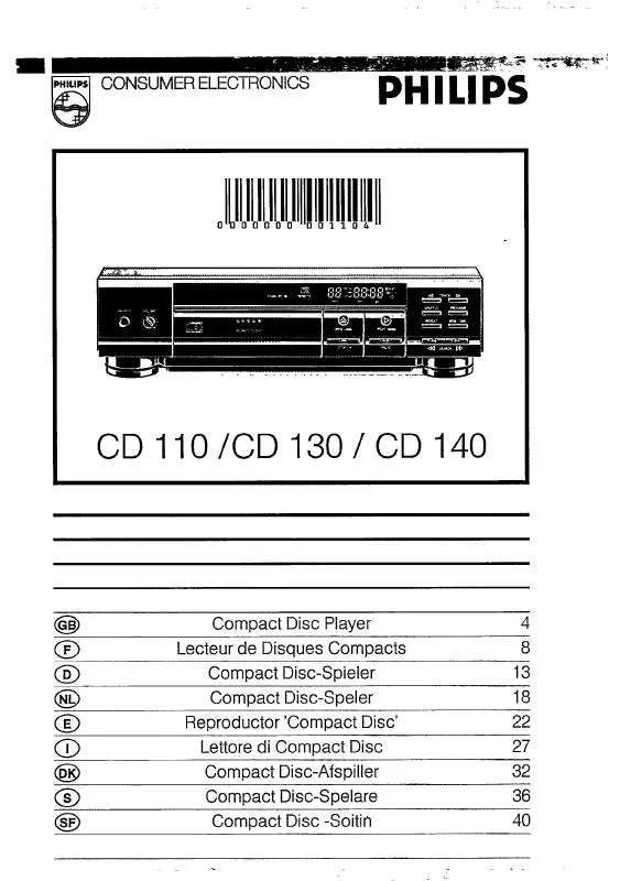 Mode d'emploi PHILIPS CD110