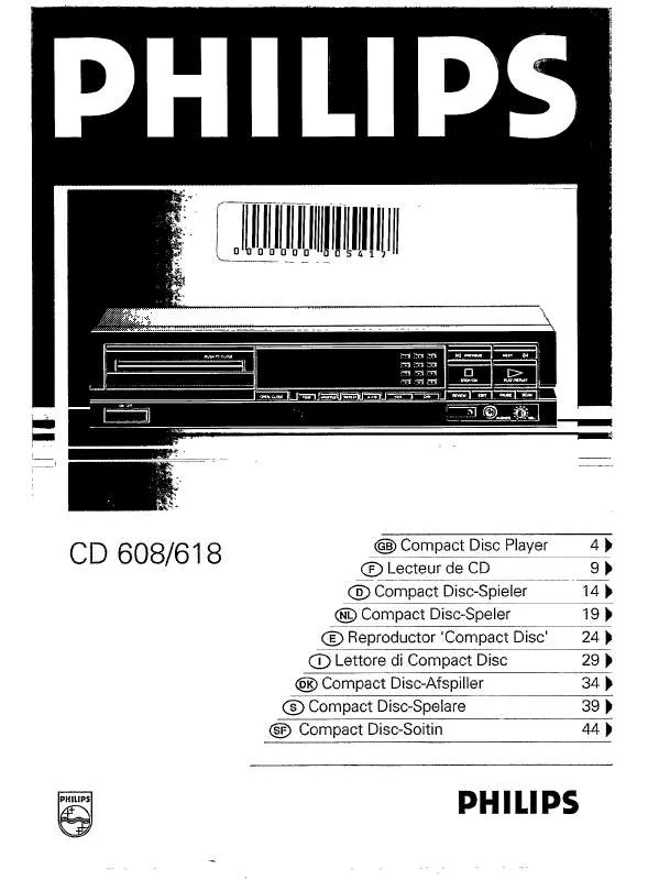 Mode d'emploi PHILIPS CD608