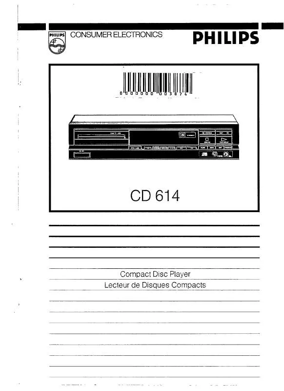 Mode d'emploi PHILIPS CD614