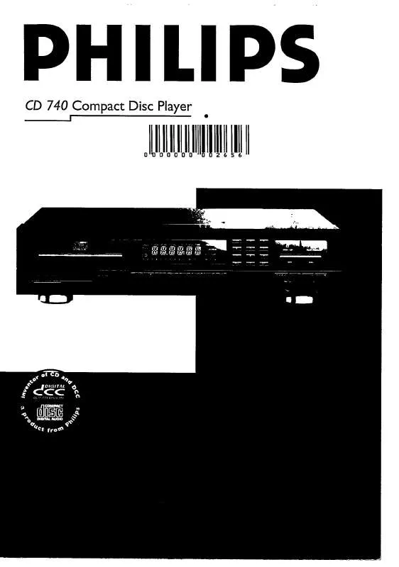 Mode d'emploi PHILIPS CD740-05B