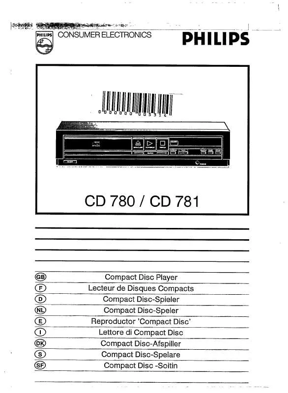 Mode d'emploi PHILIPS CD781