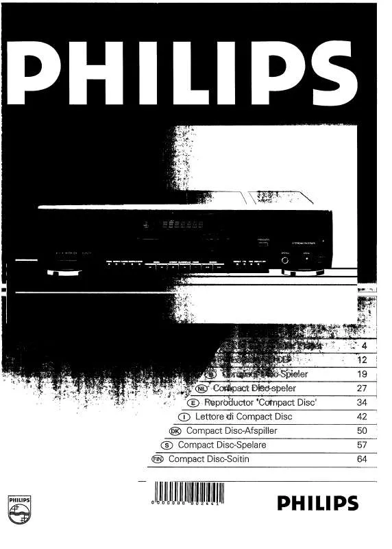 Mode d'emploi PHILIPS CD951/00S