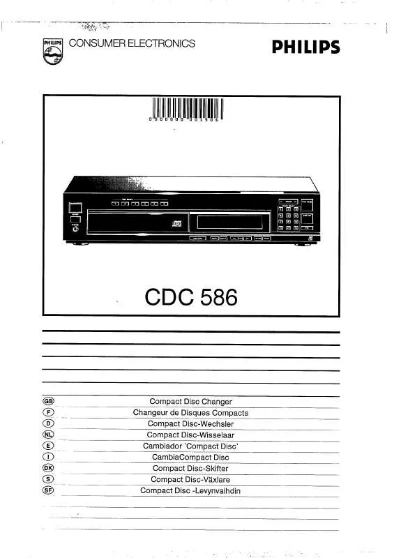 Mode d'emploi PHILIPS CDC586